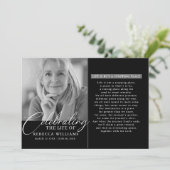 Downloadbare Celebration of Life Program Sjabloon Kaart (Staand voorkant)