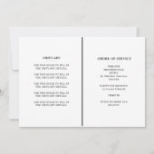 Downloadbare Celebration of Life Program Sjabloon Kaart (Achterkant)