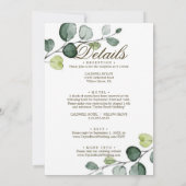 Downloadbare Eucalyptus Calligrafie Bruiloft Kaart (Achterkant)