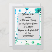 Downloadbare Floral bruiloft uitnodiging (Voorkant)