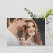 Downloadbare foto bruiloft dank u terracotta kaart (Staand voorkant)