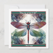 Downloadbare  Geo Dragonfly Feestdagenkaart (Voorkant)