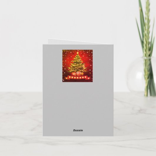 Downloadbare Gevouwen Uitnodiging Kerstmis Stockin (Achterkant)