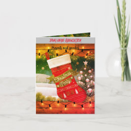 Downloadbare Gevouwen Uitnodiging Kerstmis Stockin