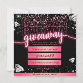 Downloadbare Giveaway Aankondiging Wedstrijd Kaart (Voorkant)