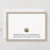 Downloadbare Gold Logo Business Note Cards 5x7 Kaart (Voorkant)
