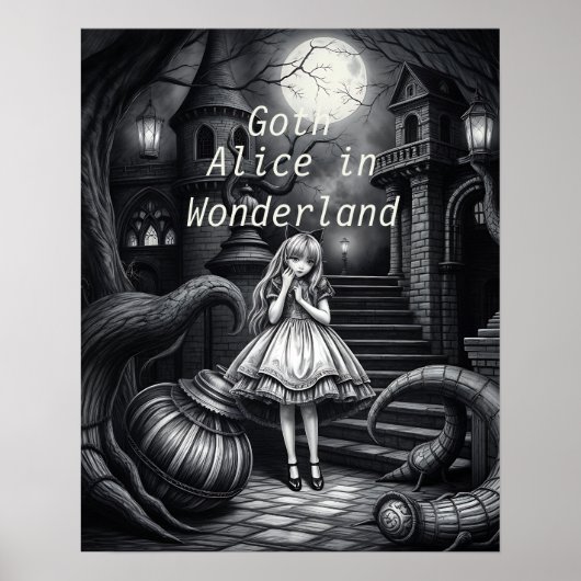 downloadbare Gothic Alice in Wonderland Poster (Voorkant)