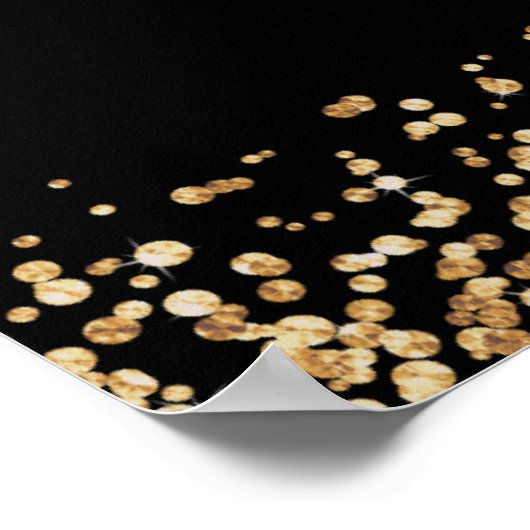 Downloadbare Gouden Glitter Programma Welkom Bruil Poster (Hoek)