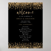 Downloadbare Gouden Glitter Programma Welkom Bruil Poster (Voorkant)