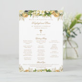 Downloadbare Gouden Katholieke Huwelijksmassa Prog Kaart (Staand voorkant)