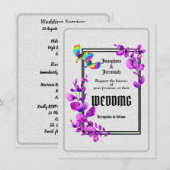 Downloadbare Humming Bird Wedding Invitation Kaart (Voorkant / Achterkant)
