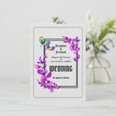Downloadbare Humming Bird Wedding Invitation Kaart (Staand voorkant)
