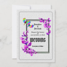 Downloadbare Humming Bird Wedding Invitation Kaart