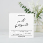 Downloadbare kaarsetiketten kaart (Staand voorkant)