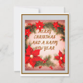 DOWNLOADBARE KERST EN HAPPY NEW YEAR KAART (Voorkant)