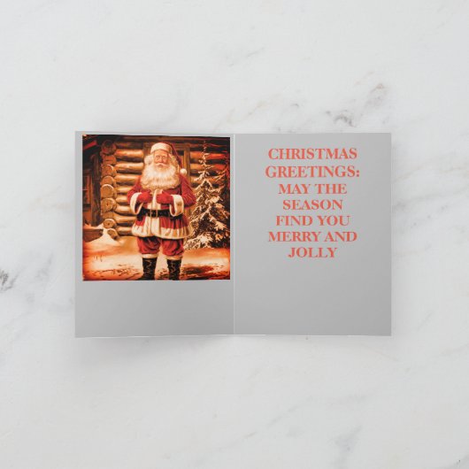 Downloadbare Kerstgroeten Gevouwen Uitnodiging (Binnen)