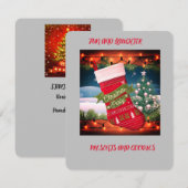 Downloadbare kerstvoorraad uitnodiging (Voorkant / Achterkant)