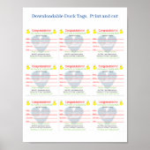 Downloadbare Labels voor afdrukken en knippen Poster (Voorkant)