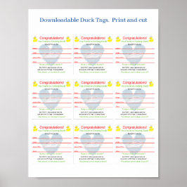 Downloadbare Labels voor afdrukken en knippen Poster