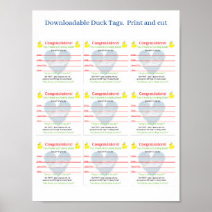 Downloadbare Labels voor afdrukken en knippen Poster