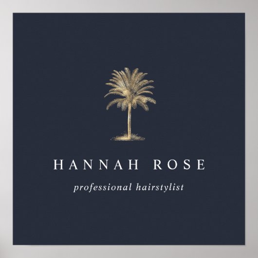 *Downloadbare Logo* Gold Palm Tree Print (Voorkant)