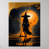 Downloadbare magische gotische Valentijnse heksent Poster (Voorkant)