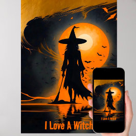 Downloadbare magische gotische Valentijnse heksent Poster