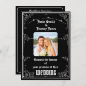 Downloadbare minimale foto bruiloft uitnodiging Ka (Voorkant / Achterkant)