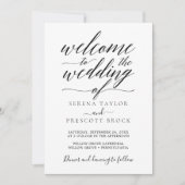 Downloadbare minimale kalligrafie script bruiloft kaart (Voorkant)