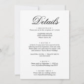 Downloadbare minimale kalligrafie script bruiloft kaart (Achterkant)