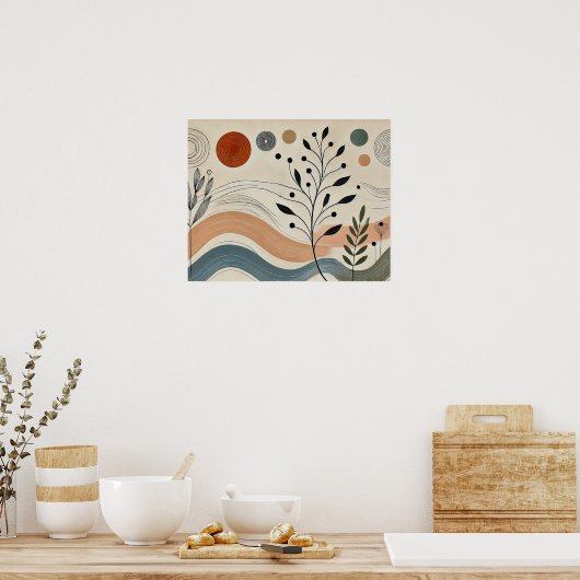 Downloadbare minimalistische botanische kunst - Ab Poster (Keuken)