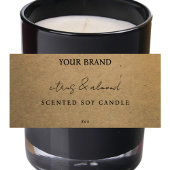 Downloadbare Modern Kraft Candle Labels Kaart