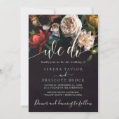 Downloadbare Moderne Bloem Boeket Bruiloft Kaart (Voorkant)