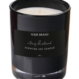 Downloadbare moderne zwarte kaarslabels kaart