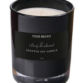 Downloadbare moderne zwarte kaarslabels kaart