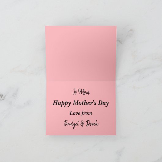 Downloadbare Moederdag Bloemen Moeder Hummingbird Kaart (Binnen)