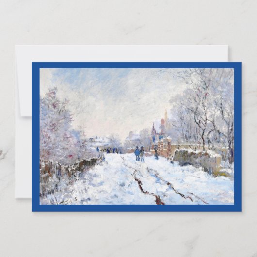 Downloadbare Monet's Snow in het Argenteuil landsc Kaart (Voorkant)