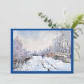 Downloadbare Monet's Snow in het Argenteuil landsc Kaart (Staand voorkant)