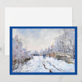 Downloadbare Monet's Snow in het Argenteuil landsc Kaart (Voorkant / Achterkant)
