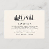 DOWNLOADBARE Mountain Sketch Wedding Enclosure Kaart (Voorkant)