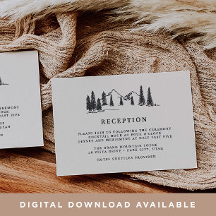 DOWNLOADBARE Mountain Sketch Wedding Enclosure Kaart