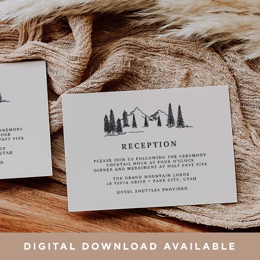 DOWNLOADBARE Mountain Sketch Wedding Enclosure Kaart
