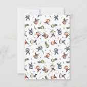 Downloadbare Ninja Kids Verjaardagsfeest Dankkaart Bedankkaart (Achterkant)