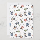 Downloadbare Ninja Verjaardag Dank u kaart (Achterkant)