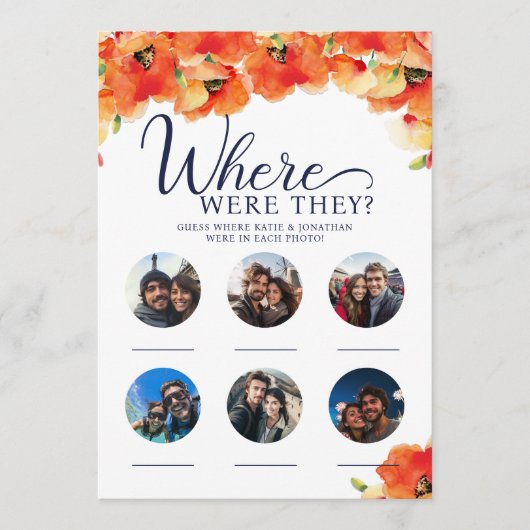 Downloadbare papaver waar waren ze douchegame kaart (Voorkant)