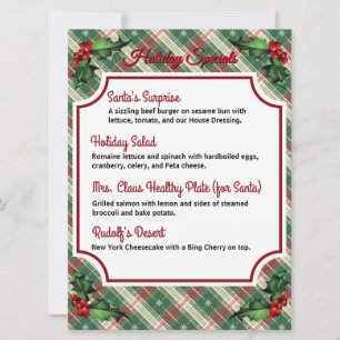 Downloadbare Playa Holiday Specials Menu
