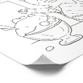 Downloadbare Polar Beer Shave Ice kinder Kleuring Poster (Hoek)