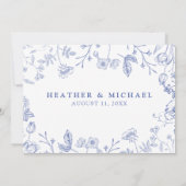 DOWNLOADBARE QR-code Chinoiserie Wedding RSVP Kaart (Achterkant)