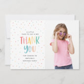 downloadbare Rainbow leuke foto kleurrijke dank u Kaart (Voorkant)