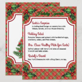 Downloadbare Red Plaid Holiday Specials Menu (Voorkant / Achterkant)